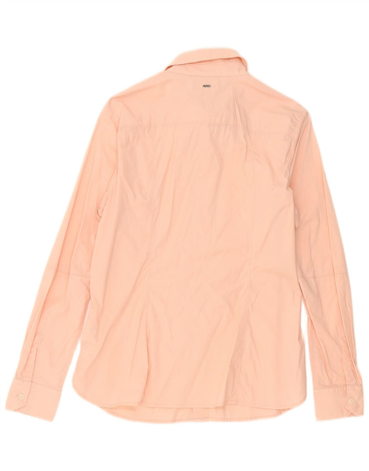 Camisa feminina G-Star UK 16 grande algodão rosa