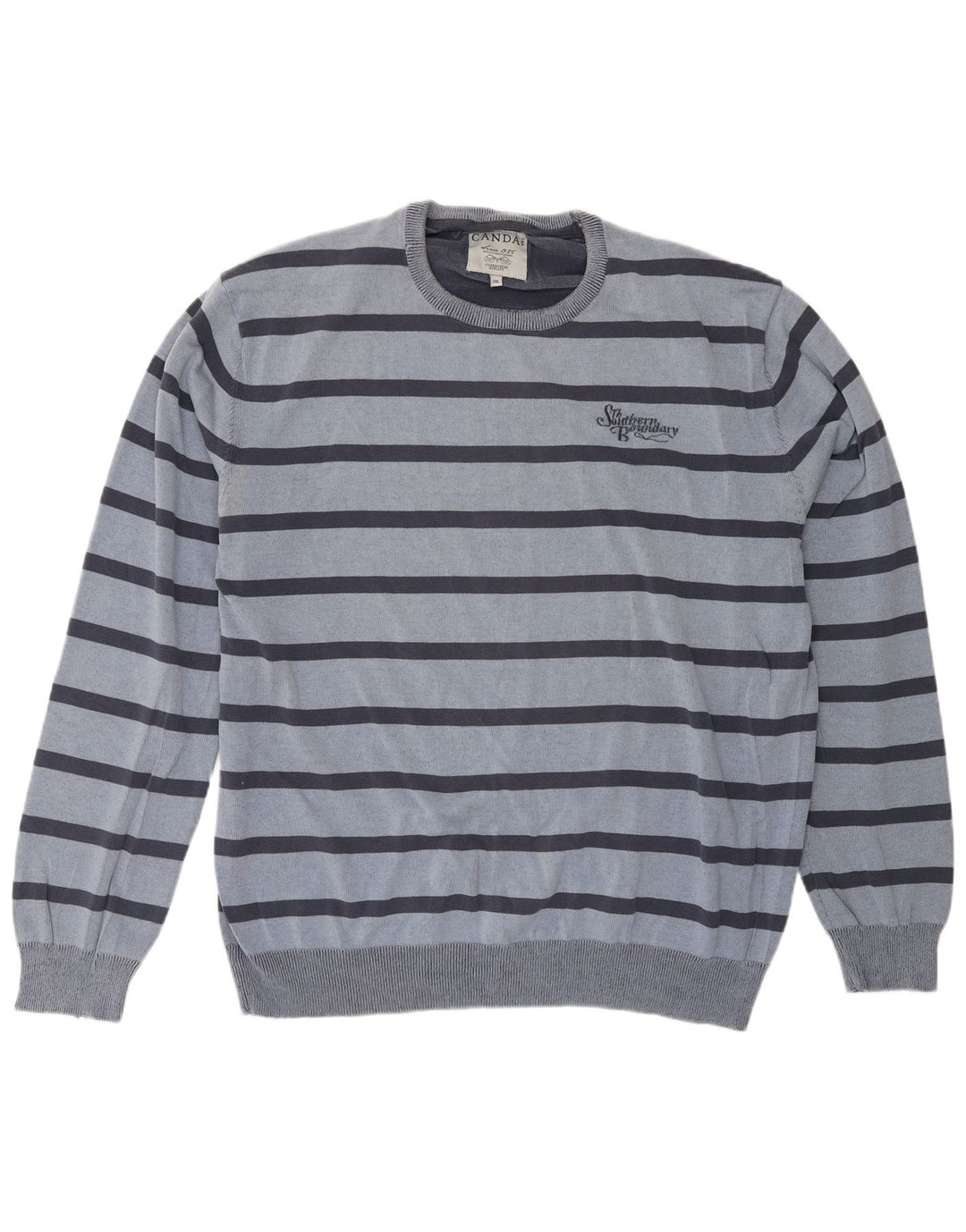 Suéter masculino Canda com gola redonda 2XL listrado azul