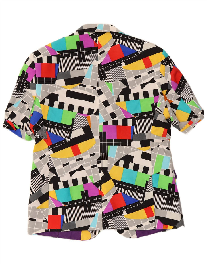 Jaqueta Blazer Masculina Opposuits com 2 Botões UK 46 3XL Multicolorida Geométrica