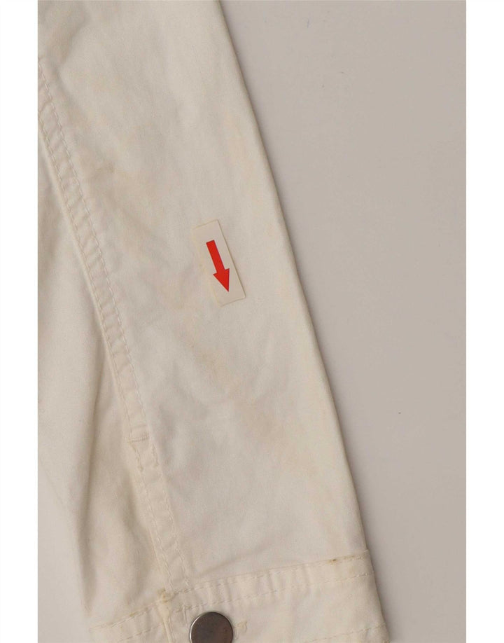 Jaqueta jeans feminina Pierre Cardin IT 44 algodão branco médio