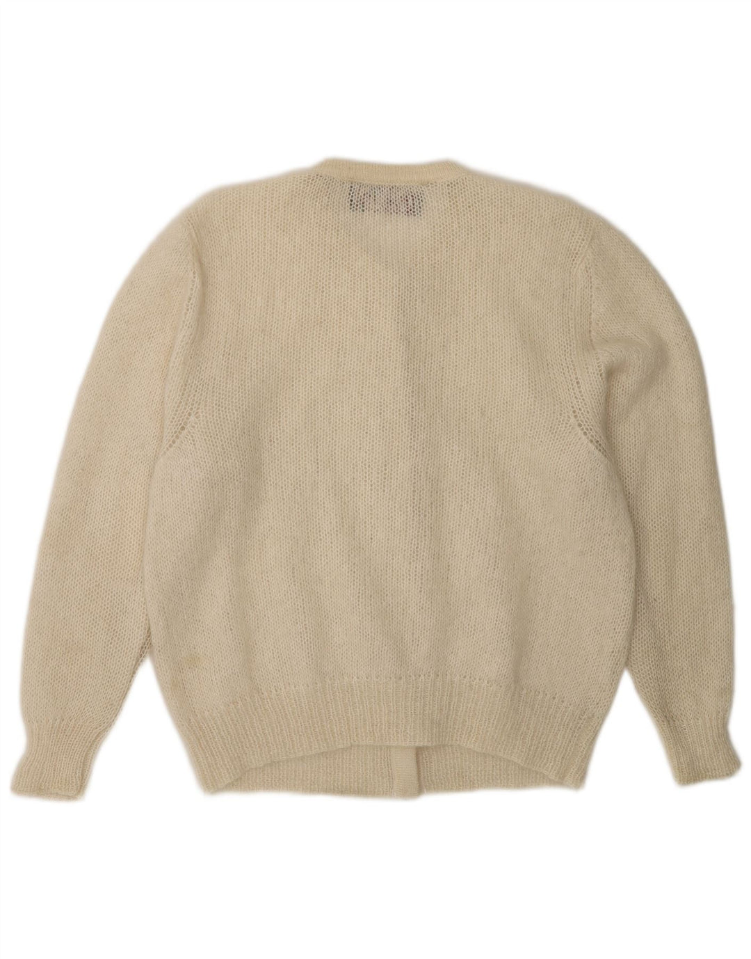 Suéter cardigã feminino Beatrice IT 46 grande mohair bege