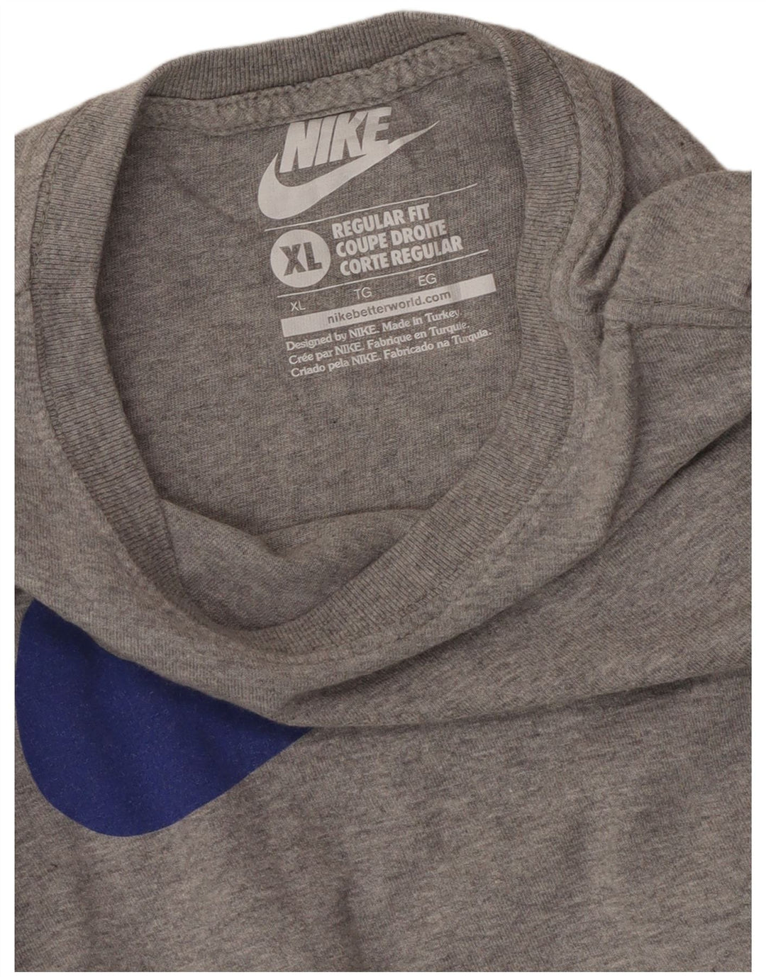 Camiseta feminina NIKE Regular Fit Graphic UK 18 XL cinza