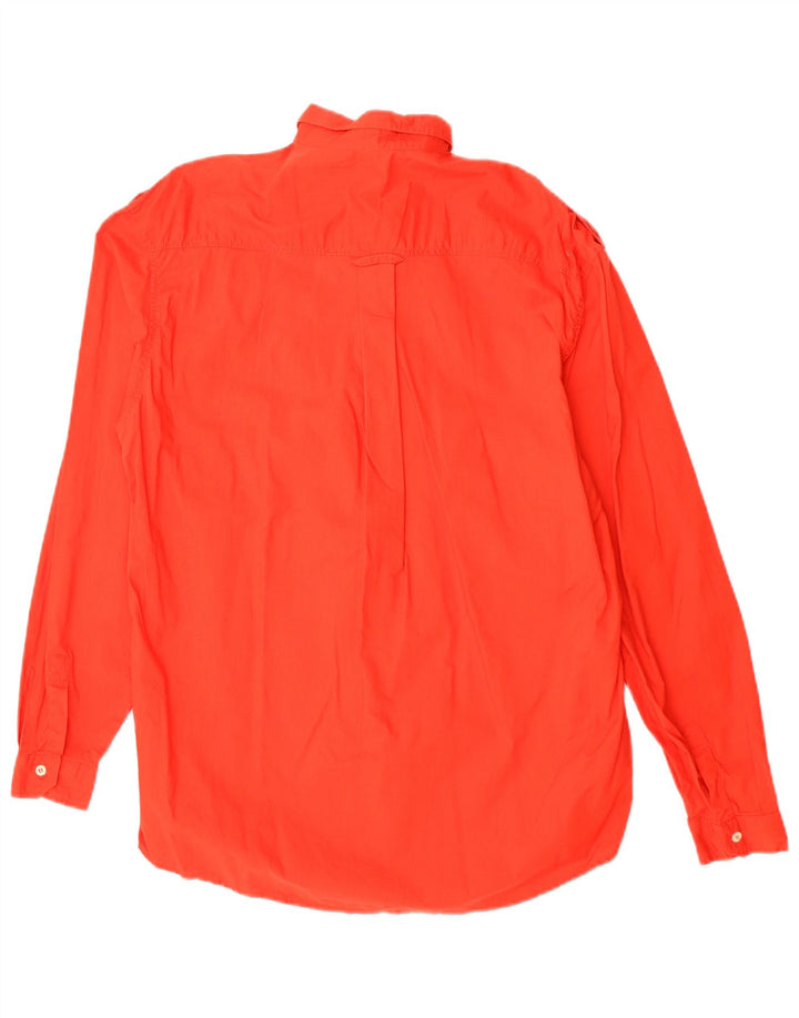 Camisa militar masculina MASH de algodão vermelho médio