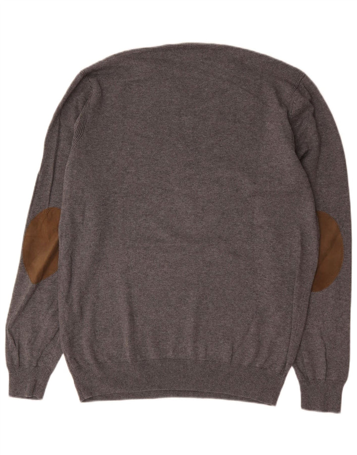 Suéter masculino Massimo Dutti com gola redonda XL algodão cinza