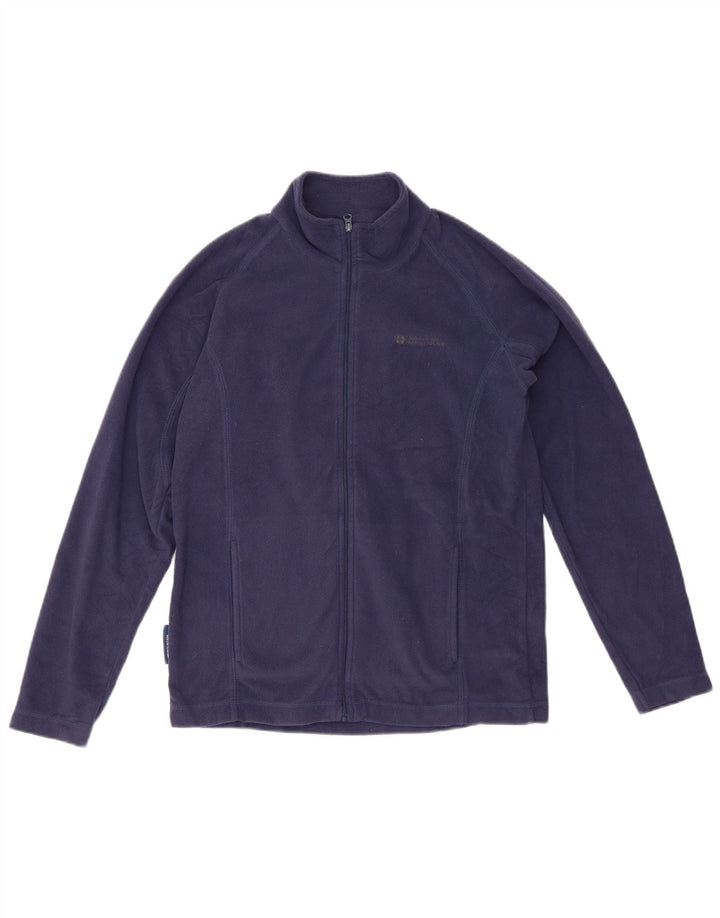 MOUNTAIN WAREHOUSE Boys Fleece Jacket 12-13 Years Navy Blue Polyester
