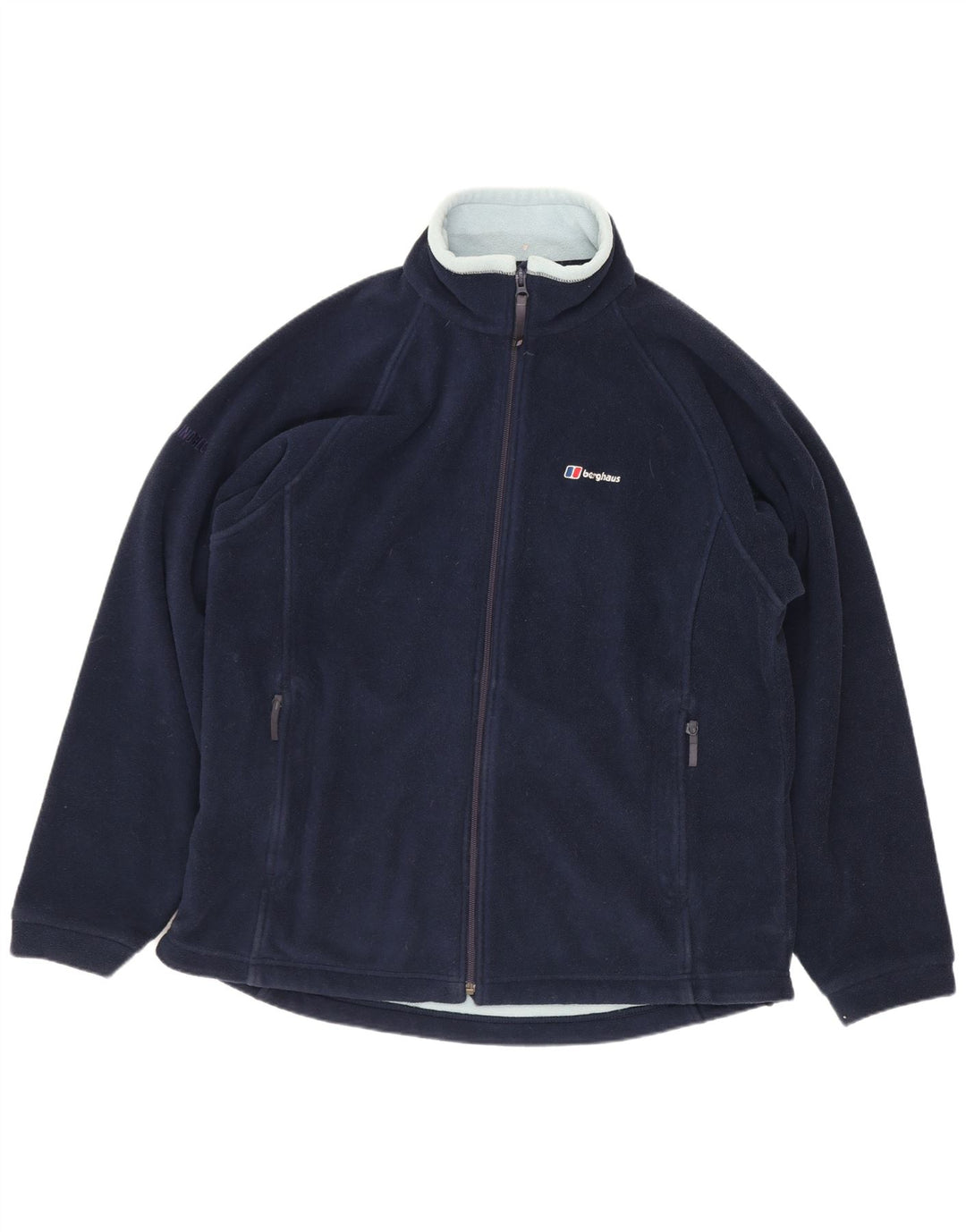Jaqueta de lã feminina Berghaus UK 16 grande poliéster azul marinho