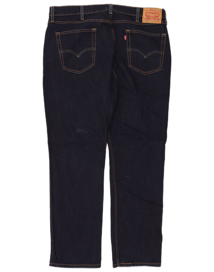 LEVI'S Masculino 514 Straight Jeans W38 L30 Azul Marinho Algodão