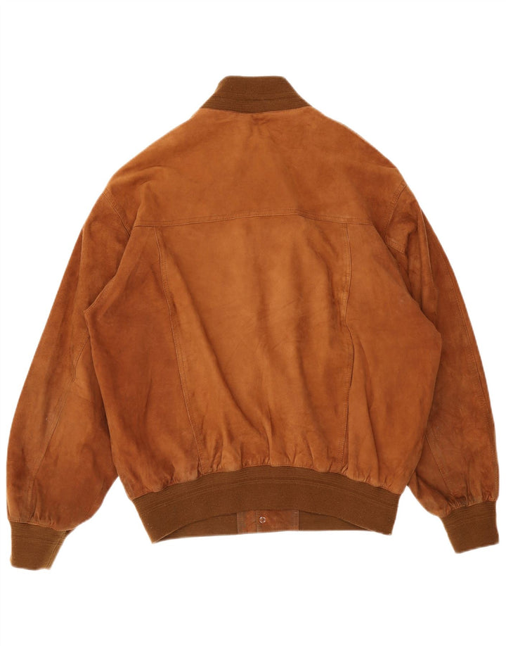 Bata e mais jaqueta bomber masculina de camurça IT 50 grande couro marrom