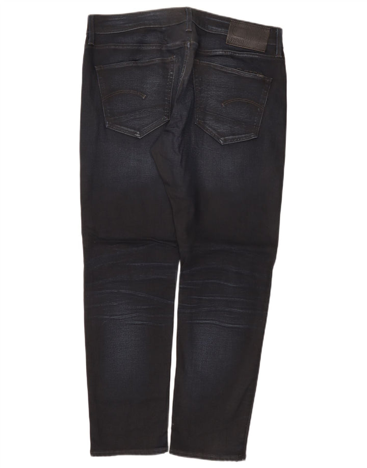 G-Star Masculino 3301 Slim Jeans W36 L30 Azul Marinho Algodão