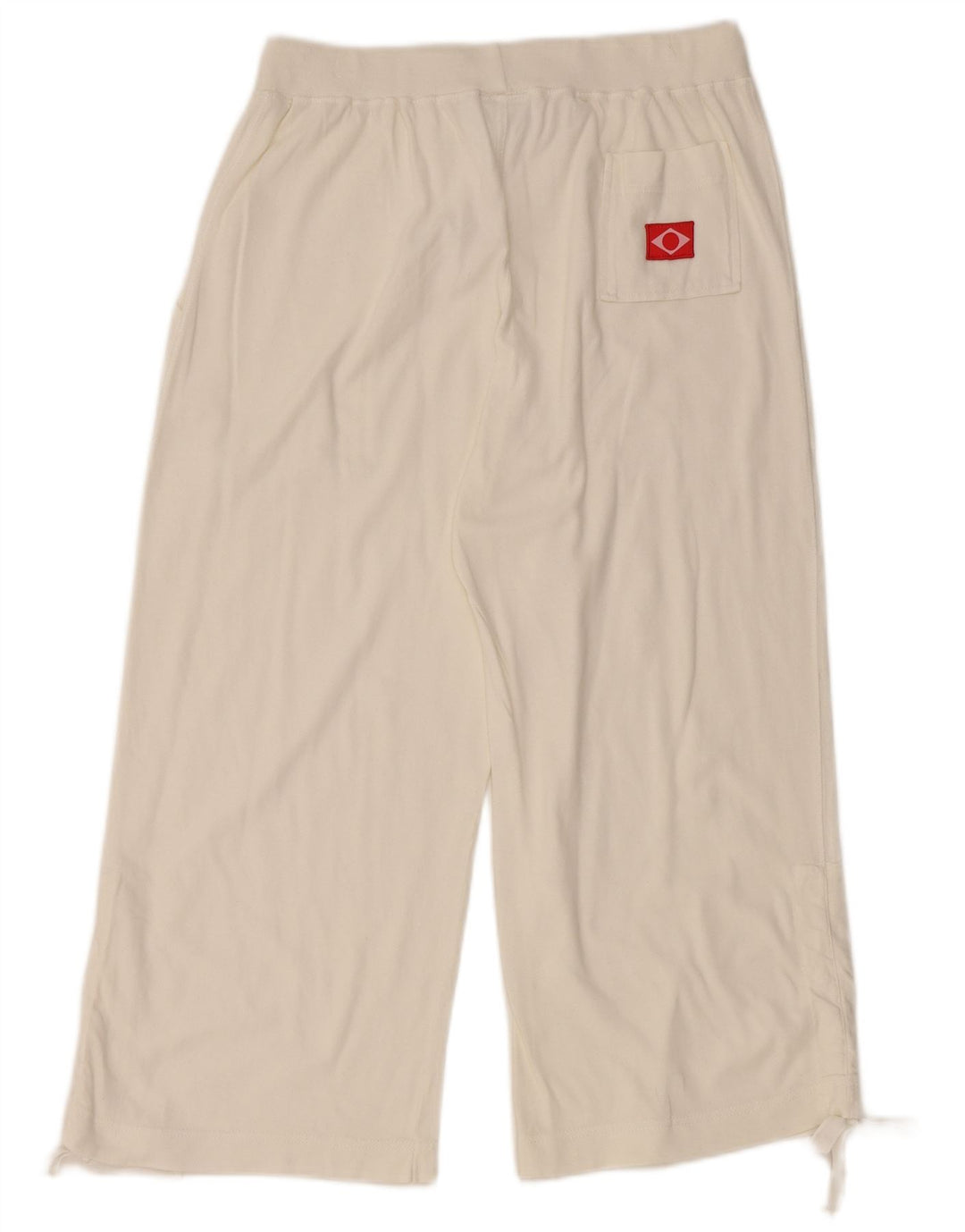 Calça feminina Capri de perna larga DIADORA Reino Unido 12 médio branco