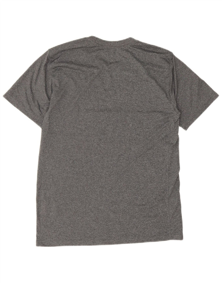 Camiseta masculina Nike Dri Fit Top grande poliéster manchado cinza