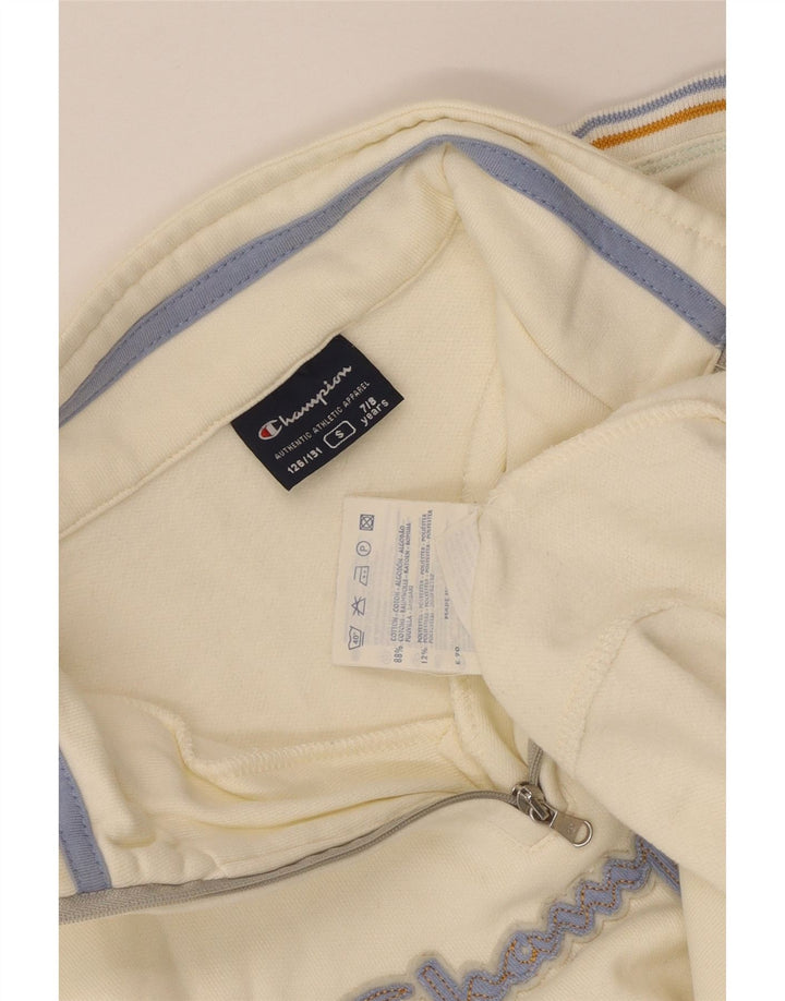 Champion Boys Graphic Moletom Jumper 7-8 Anos Pequeno Listrado Branco