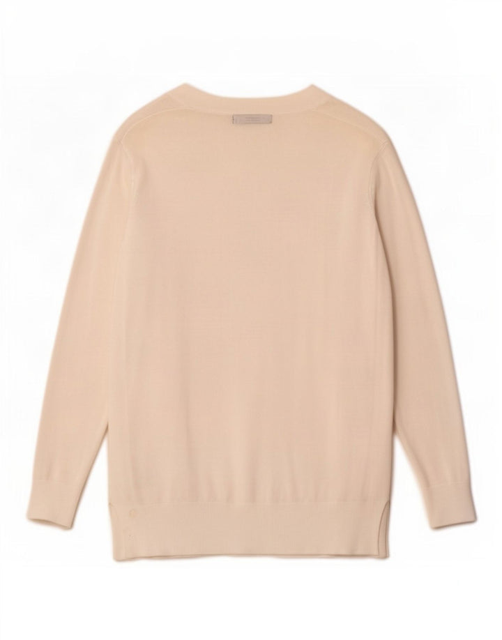 Suéter cardigã aberto feminino Marks & Spencer Reino Unido 12 médio branco