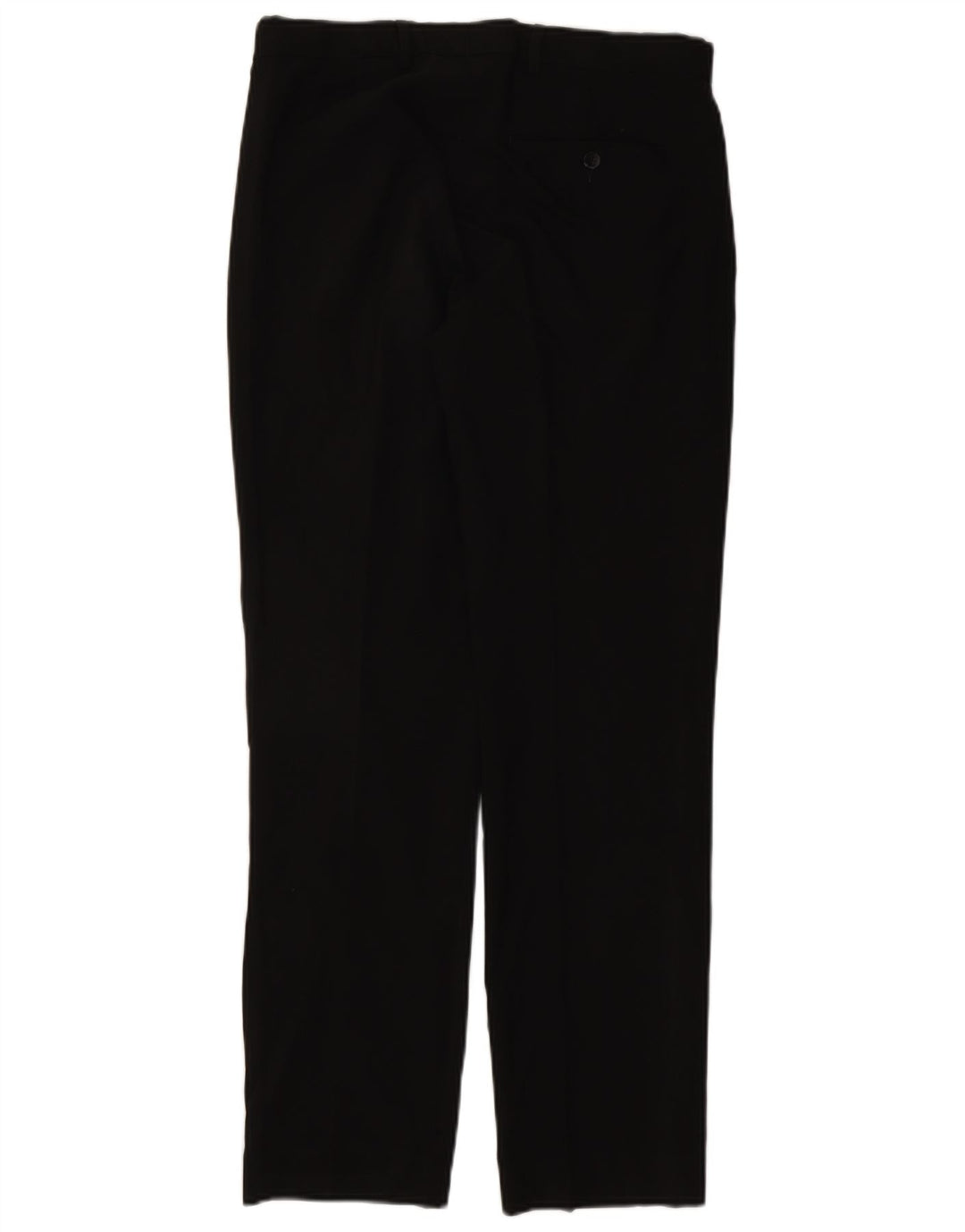 Calça masculina de ajuste regular Marks & Spencer W32 L31 poliéster preto