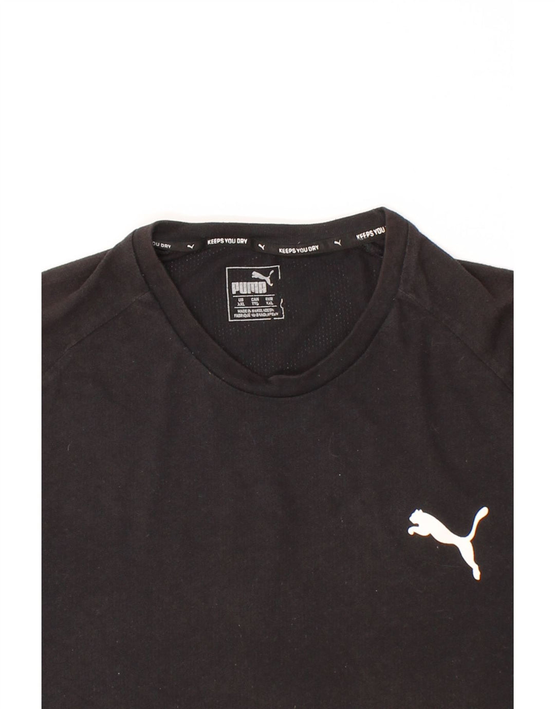 PUMA Womens T-Shirt Top UK 20 2XL Black Vintage Puma and Second-Hand Puma from Messina Hembry 