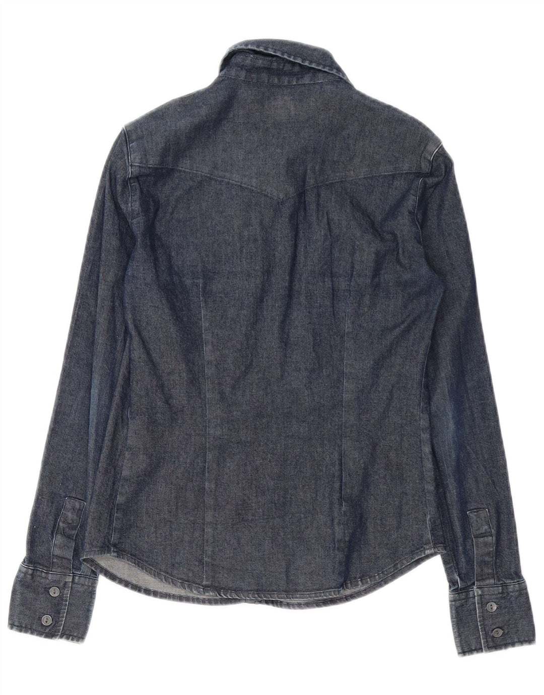 Camisa jeans feminina CALVIN KLEIN JEANS Reino Unido 12 algodão azul marinho médio