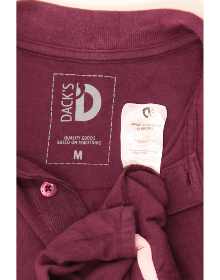 Camisa polo masculina Dack de algodão Borgonha médio