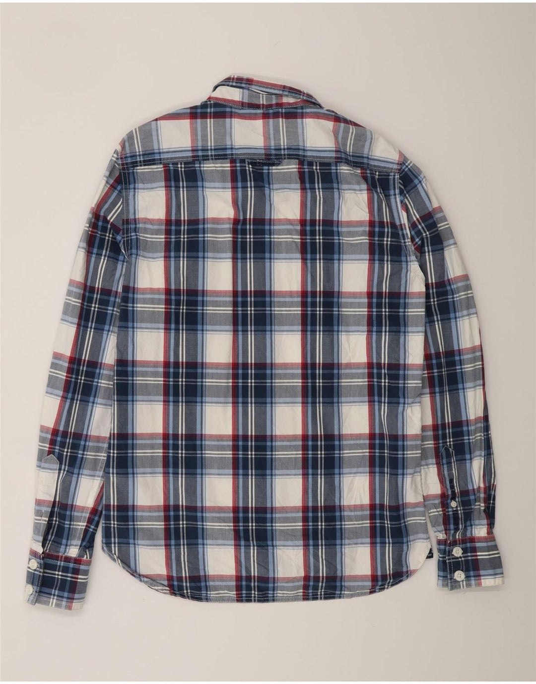 Camisa masculina SUPERDRY grande xadrez azul marinho