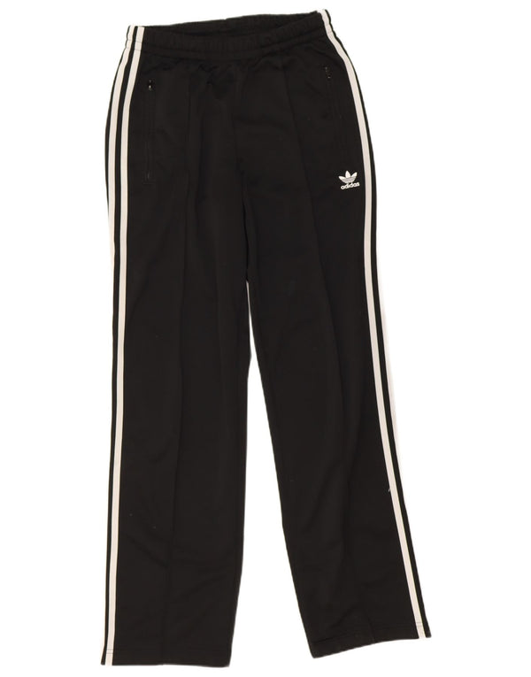 Calça de treino feminina Adidas UK 10 pequena poliéster preto