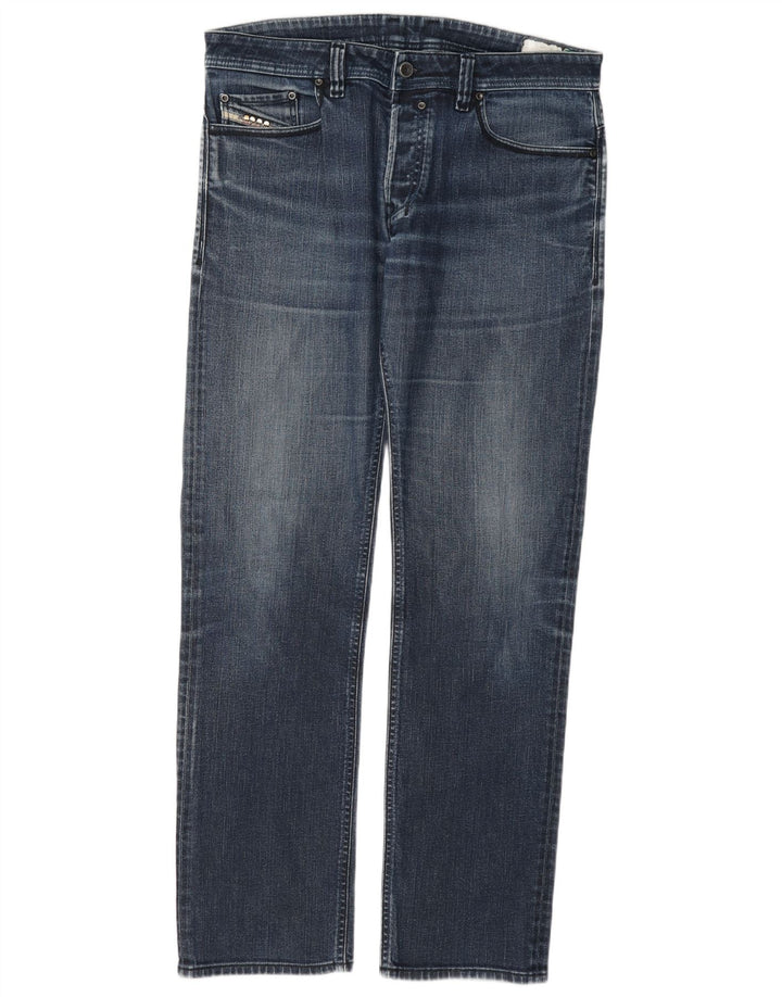 Jeans retos masculinos Diesel W34 L33 algodão azul
