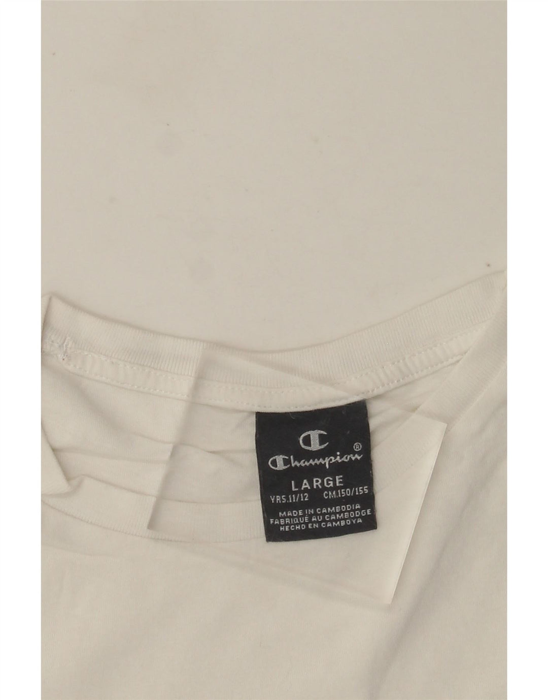 Camiseta Champion Boys Graphic Top 11-12 Anos Grande Branco