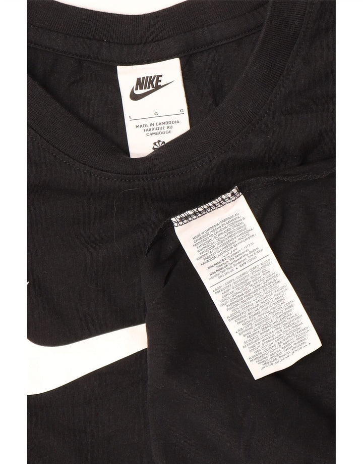 Camiseta gráfica masculina Nike grande algodão preto