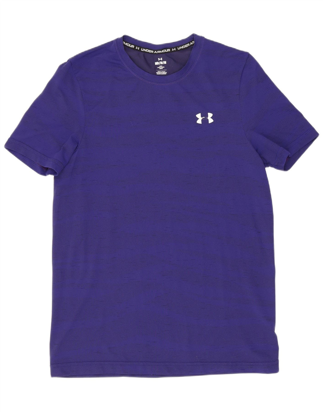 Camiseta masculina Under Armour Top médio listrado azul marinho
