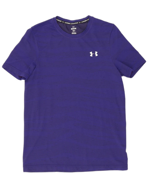 Camiseta masculina Under Armour Top médio listrado azul marinho