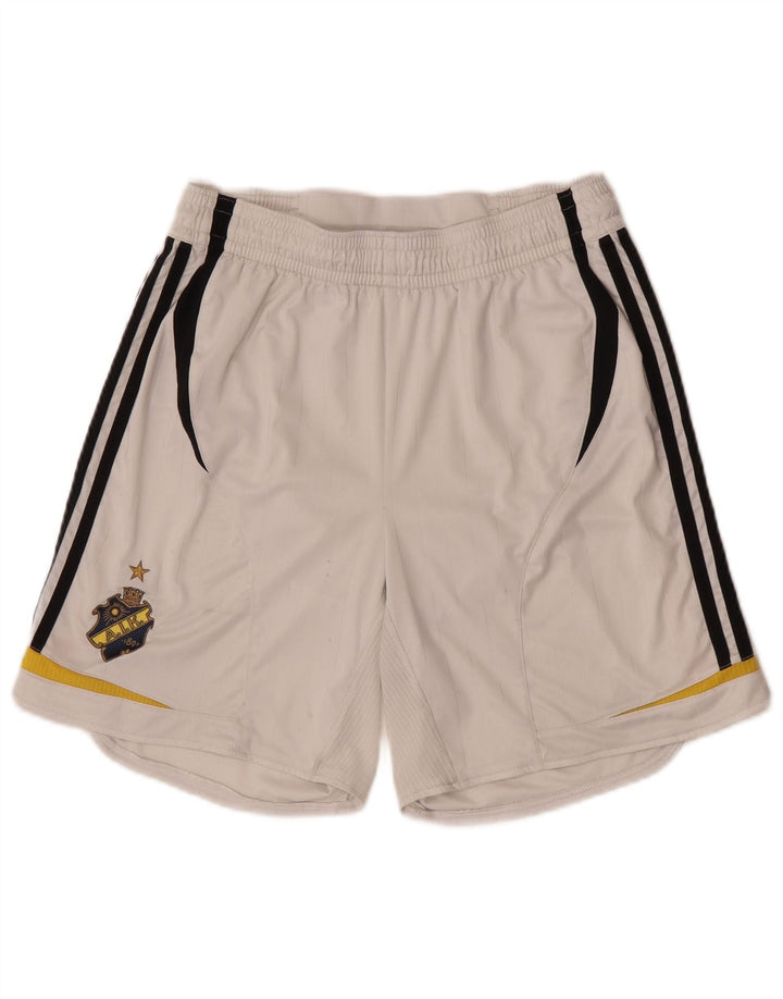 Shorts esportivos masculinos Adidas XL branco colorblock poliéster