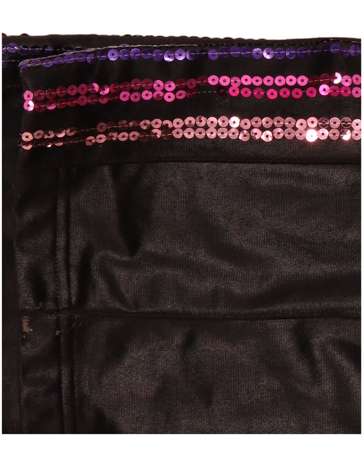 Calças de treino femininas ADIDAS UK 18 XL preto poliéster