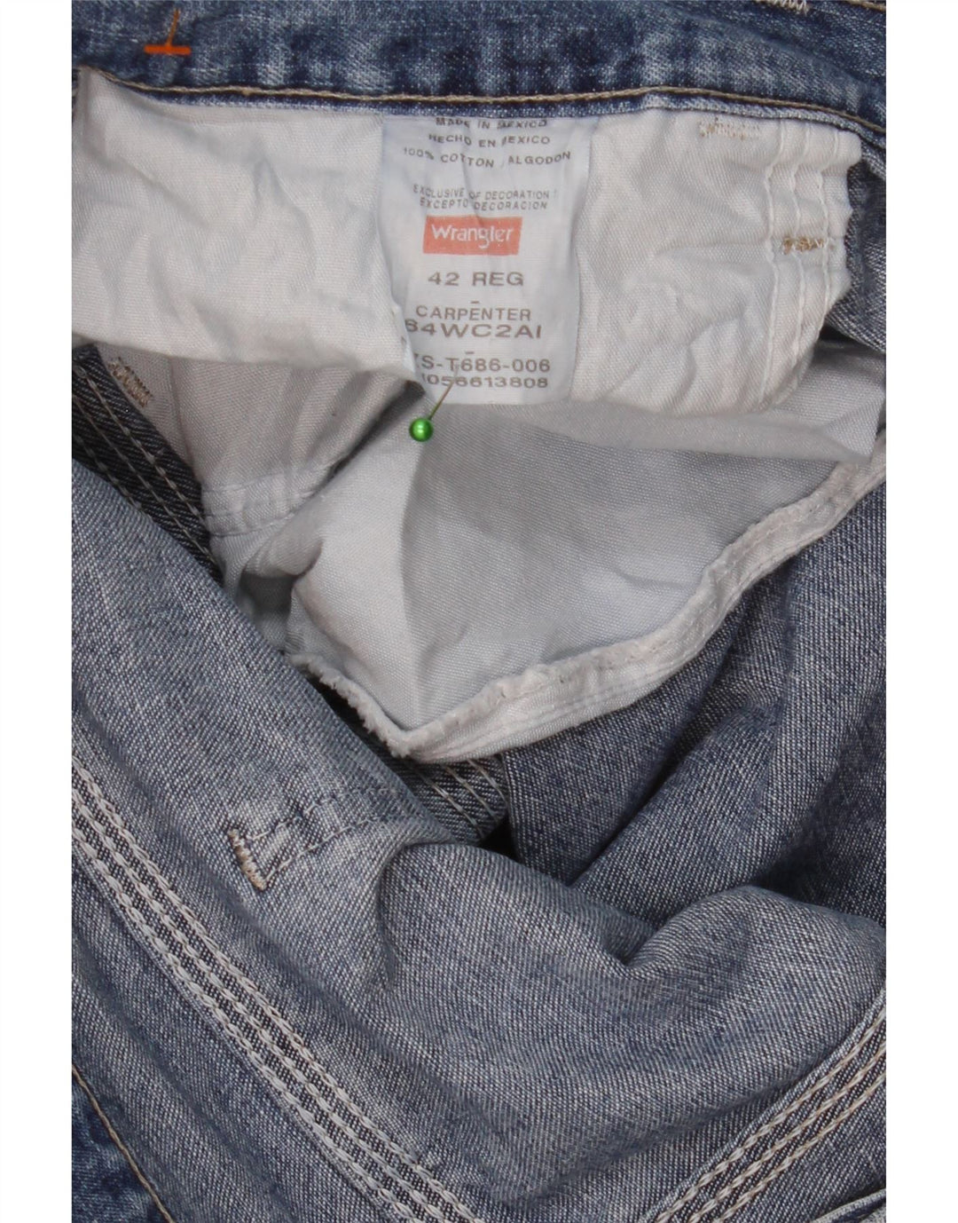 Shorts jeans cargo masculino WRANGLER W42 2XL algodão azul