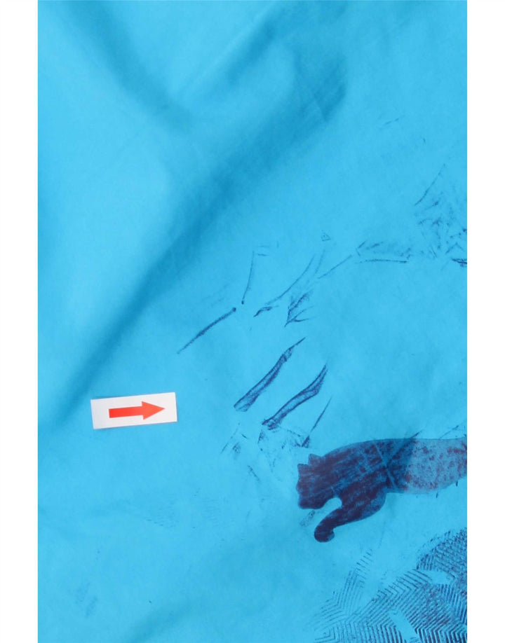 Shorts de natação masculinos Puma Graphic grande azul poliéster