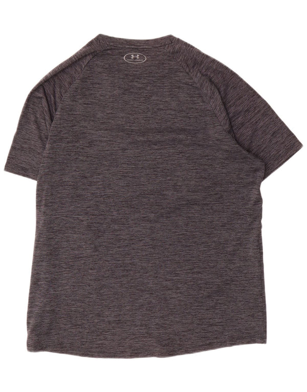 Under Armour Camiseta masculina gráfica grande poliéster manchado cinza