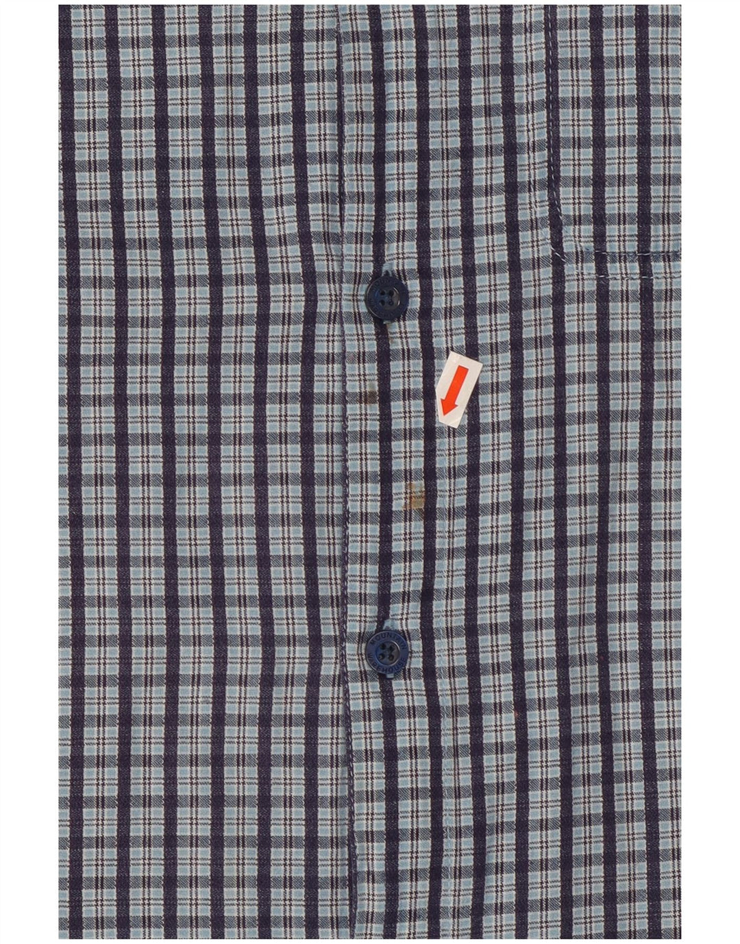 Camisa masculina de manga curta Mountain Warehouse xadrez azul grande