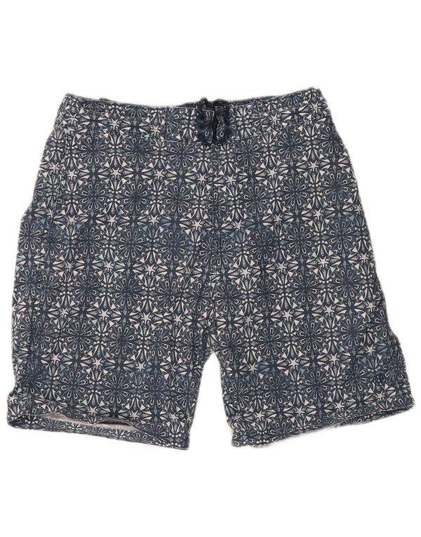 Shorts de natação masculino Fat Face, algodão geométrico azul marinho médio