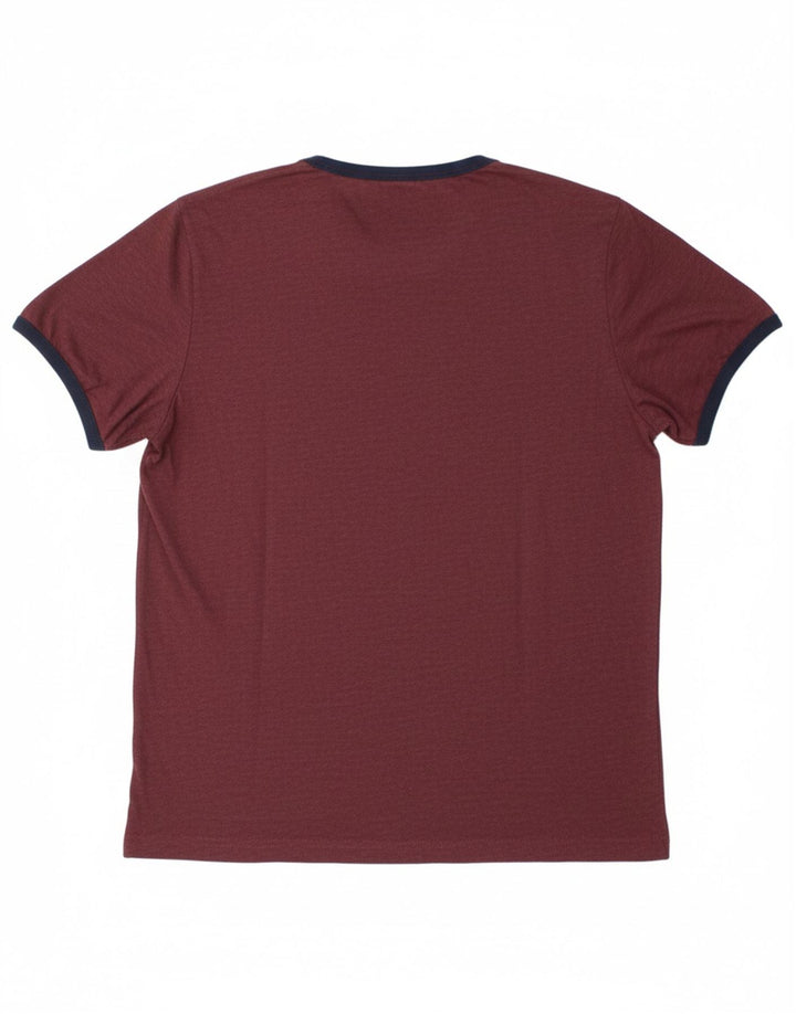 Camiseta masculina FRENCH CONNECTION Top XL algodão Borgonha