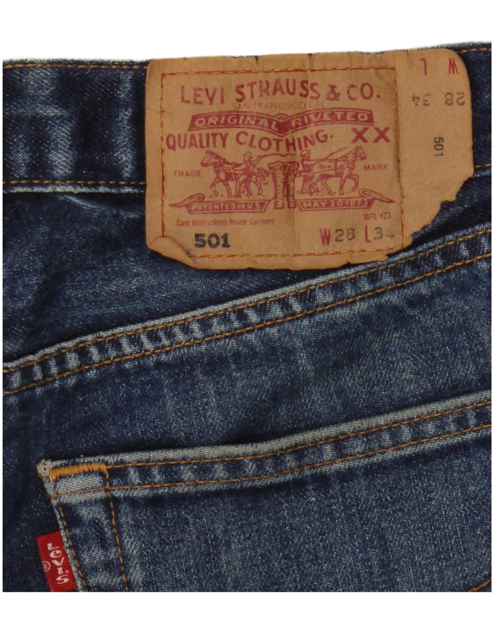 Jeans Levis 501 Straight Masculino W28 L26 Azul