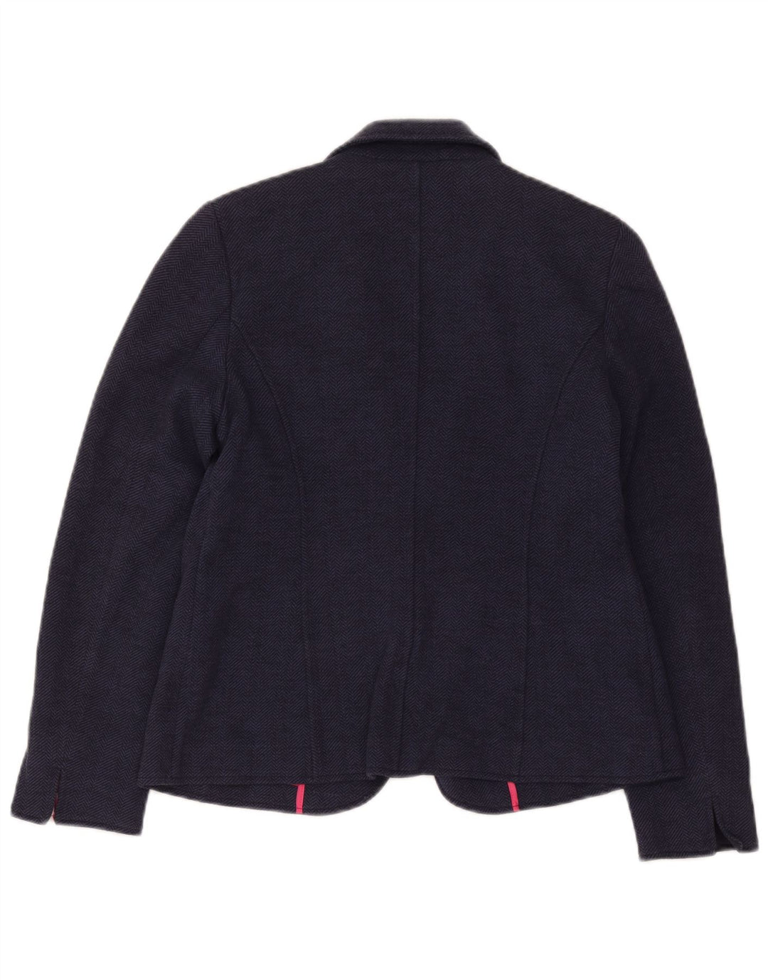 Jaqueta blazer feminina Joules com 1 botão Reino Unido 14 grande espinha de peixe azul marinho
