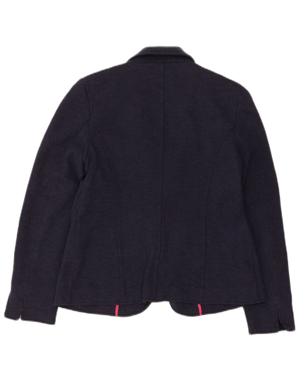 Jaqueta blazer feminina Joules com 1 botão Reino Unido 14 grande espinha de peixe azul marinho