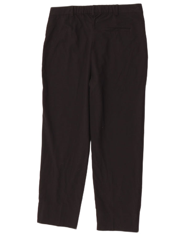 Calça feminina Marks & Spencer Straight Suit Reino Unido 12 Médio W30 L26 Preta