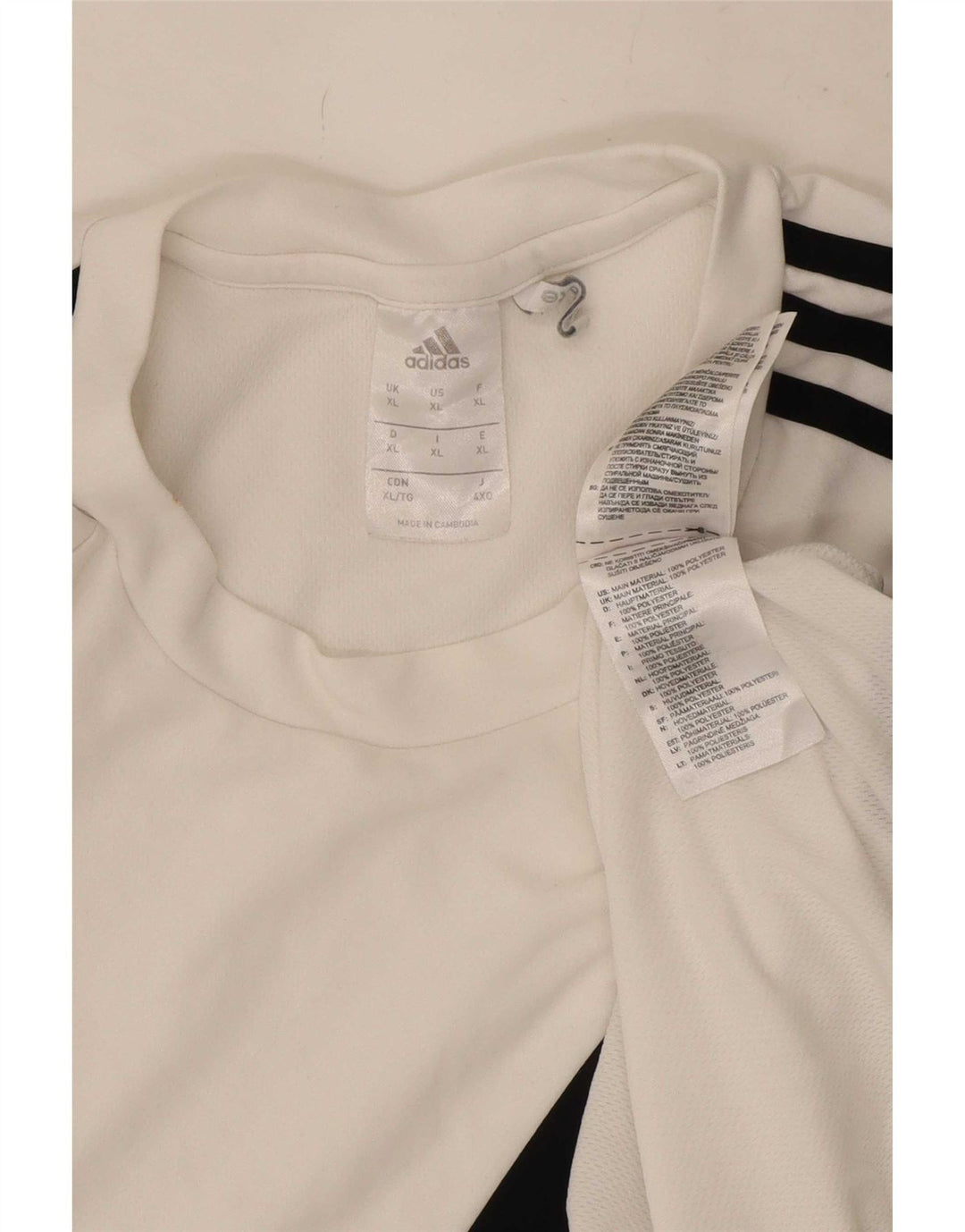 Adidas Masculino Climalite Camiseta Top XL Branco Colourblock Poliéster