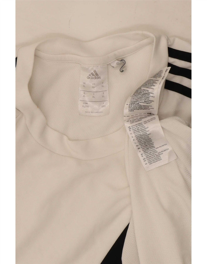 Adidas Masculino Climalite Camiseta Top XL Branco Colourblock Poliéster