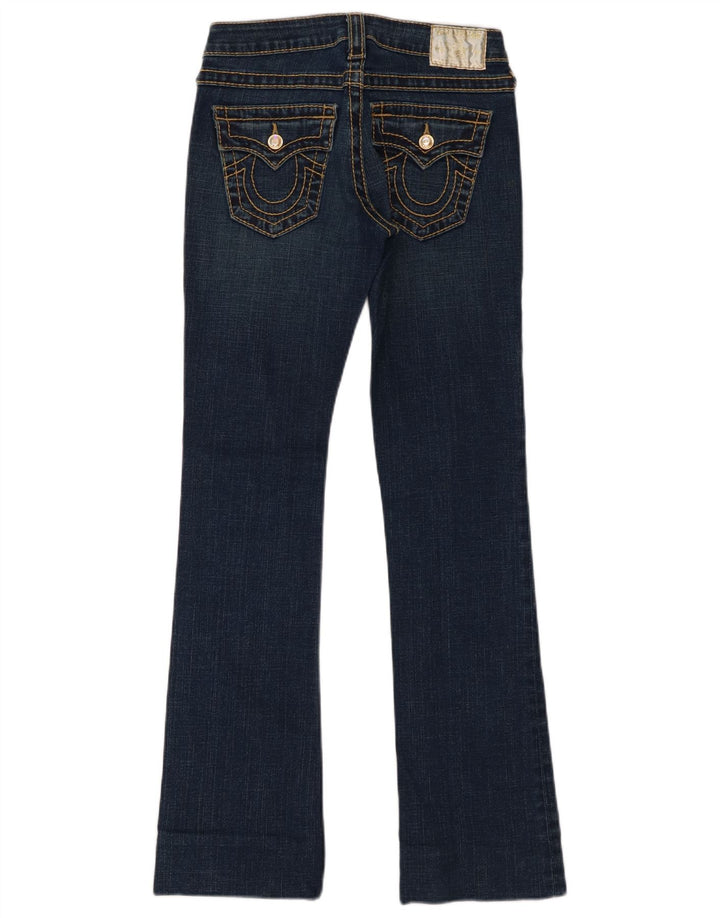 Calça jeans feminina Bootcut True Religion W25 L31 azul algodão
