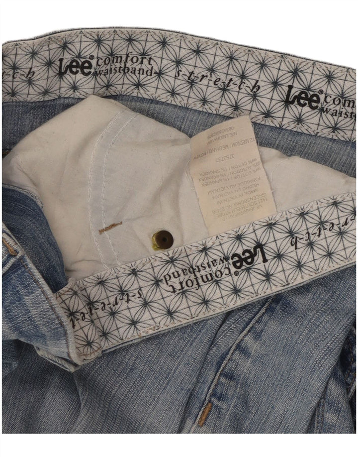 Shorts jeans feminino Lee US 12 grande W34 algodão azul