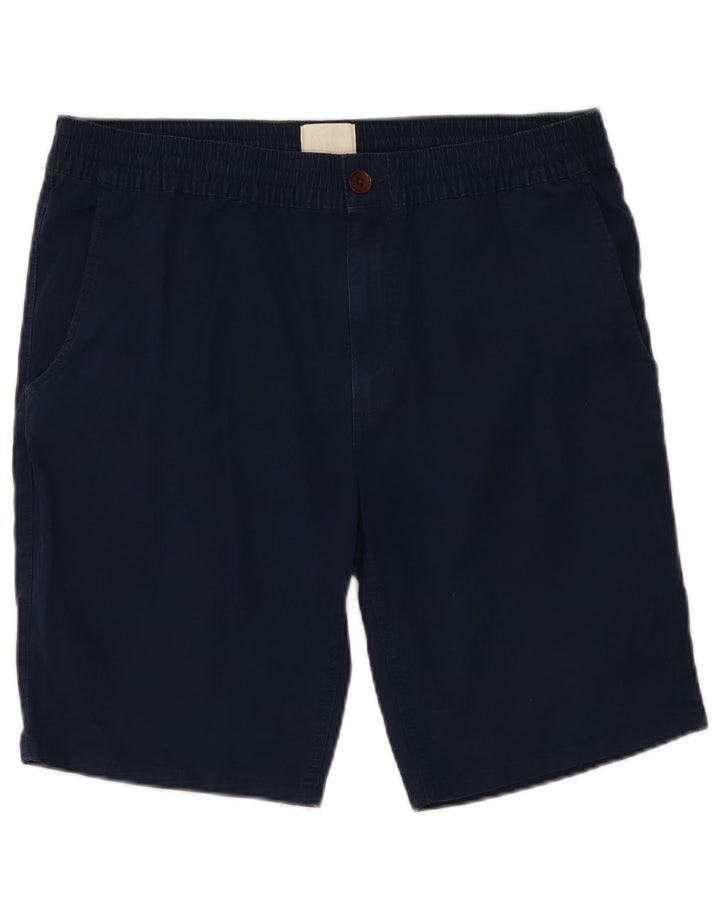 Shorts chino masculino MARKS & SPENCER grande W36 algodão azul marinho