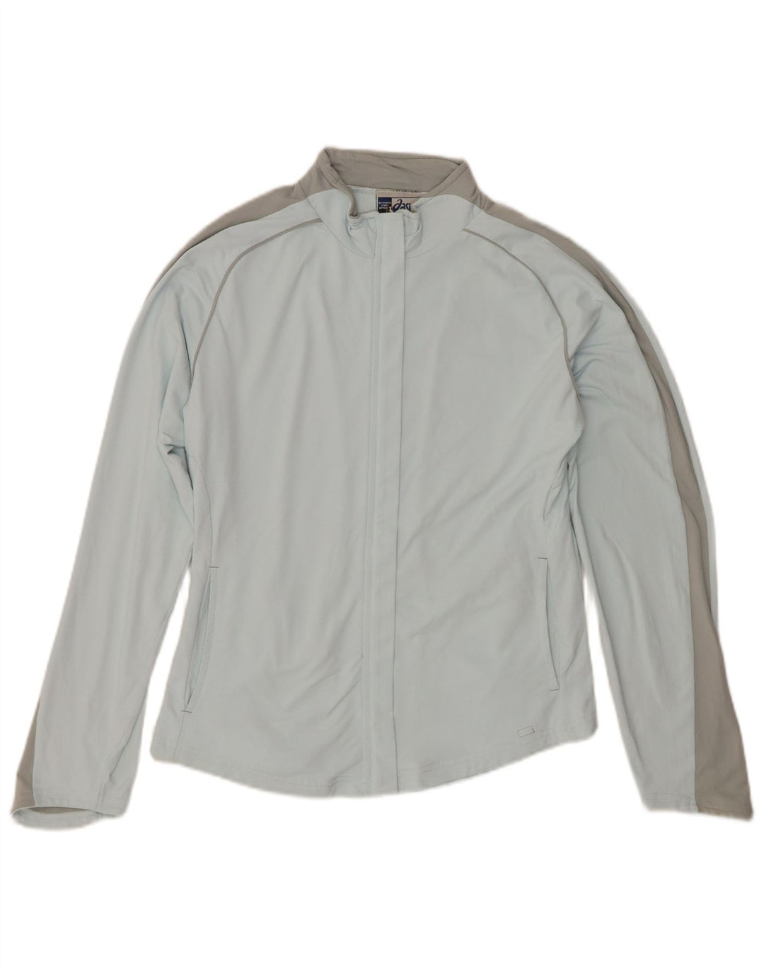 Asics Womens Tracksuit Top Jacket UK 14 Grande Azul Colourblock Poliamida