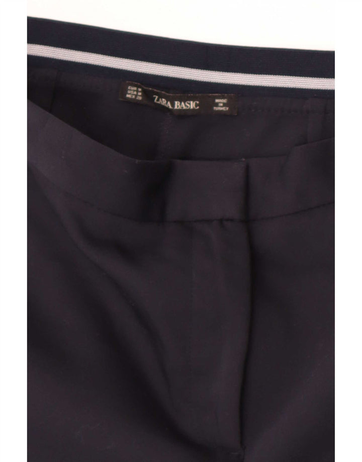 Zara Calça Feminina Slim Cropped Médio W28 L26 Azul Marinho