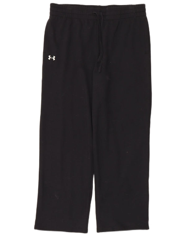 Calça de treino feminina Under Armour UK 14 grande algodão preto esportivo