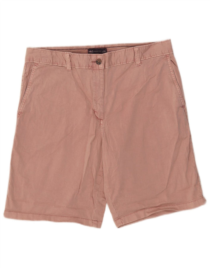 Shorts Chino Feminino Marks & Spencer Reino Unido 14 Grande W34 Rosa