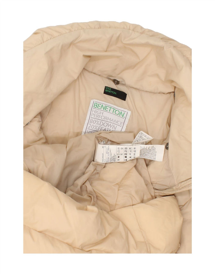 BENETTON Womens Padded Jacket IT 46 Large Beige Polyamide Vintage Benetton and Second-Hand Benetton from Messina Hembry 